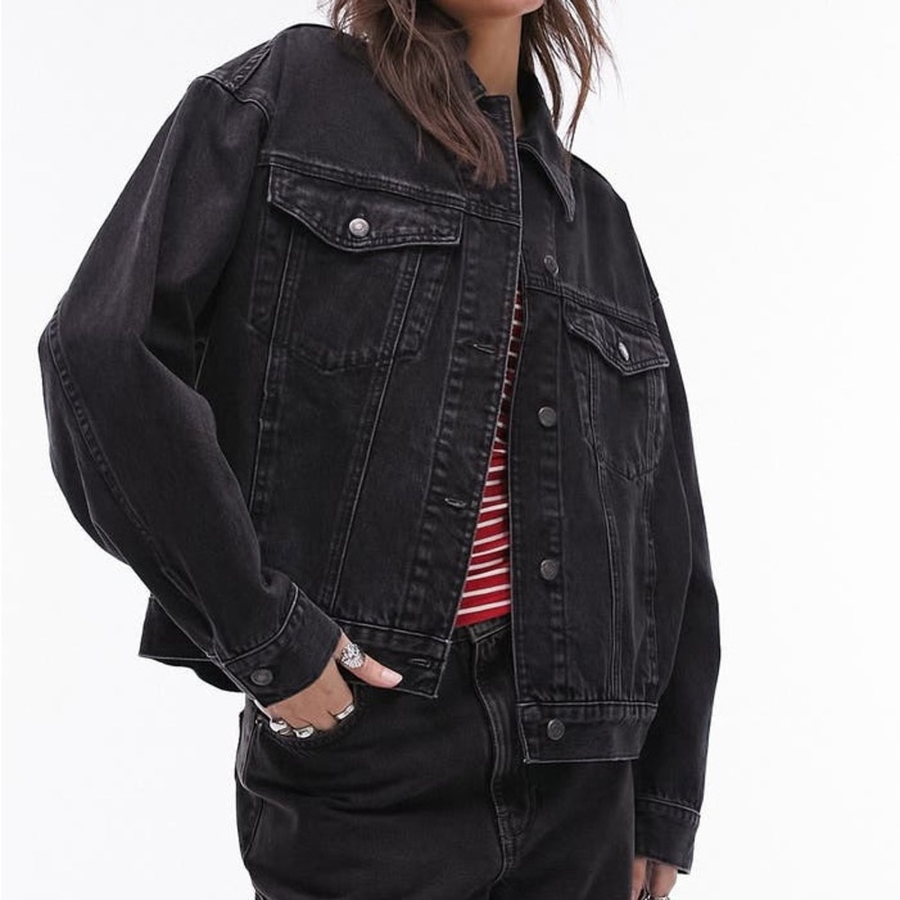Topshop Black Denim Jacket